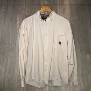 Cinch Cream 100% Cotton‎ Button Down Shirt Size M